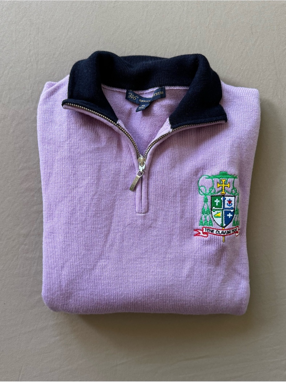 Brooks Brothers Catholic Merino Wool Quarter-Zip Sweater